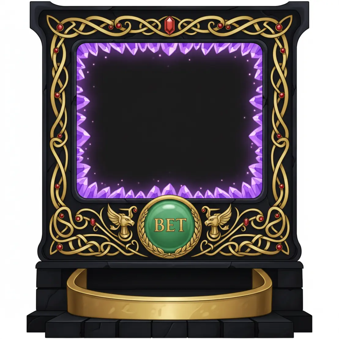 Crystal slot machine frame